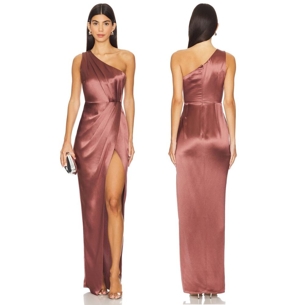 Sau Lee Preston Gown Maxi Dress Satin Formal Party Gala Wedding Guest Prom 12